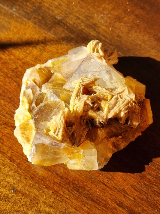 Green Fluorite and Cockscomb Baryte