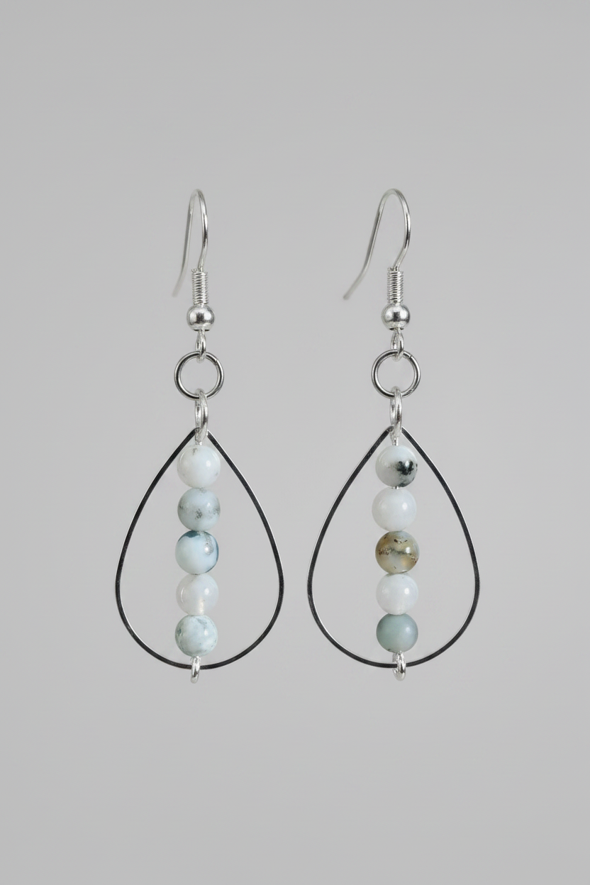 Silver plated teardrop earrings