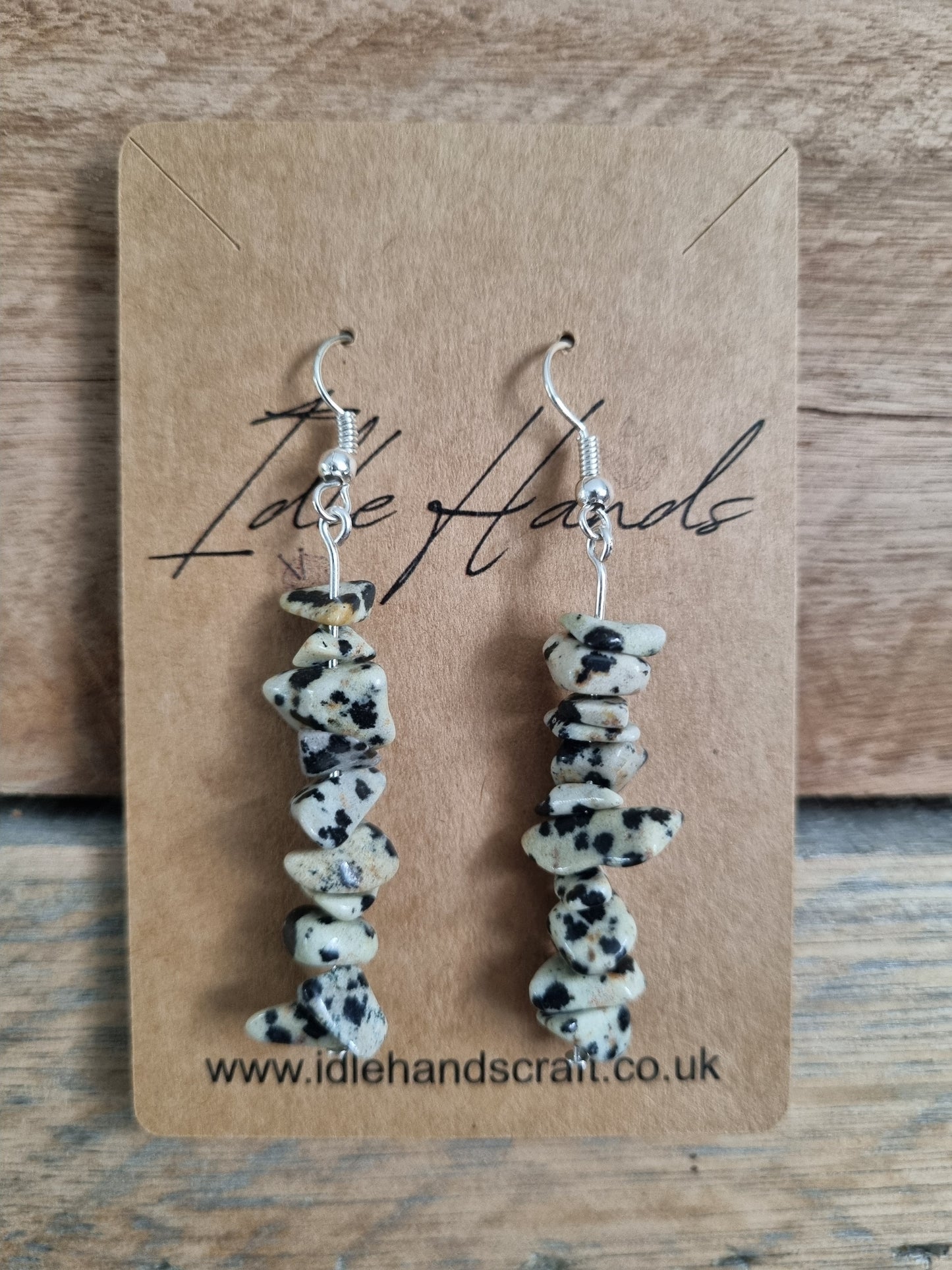 Natural Dalmatian Jasper Earrings