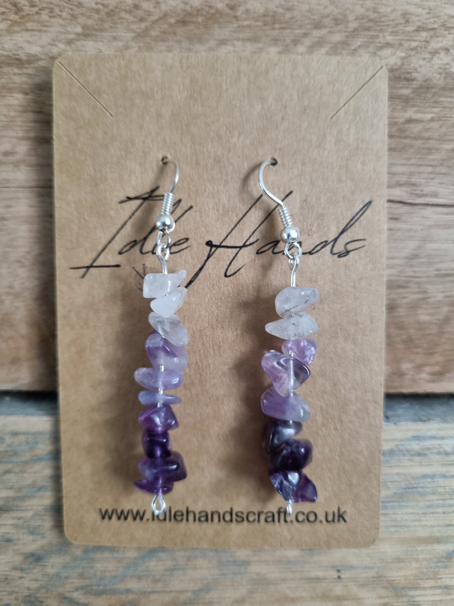 Silver Plated Amethyst Earrings