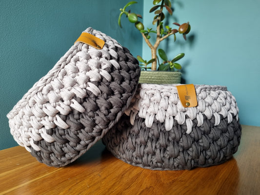Pair of Crochet Baskets