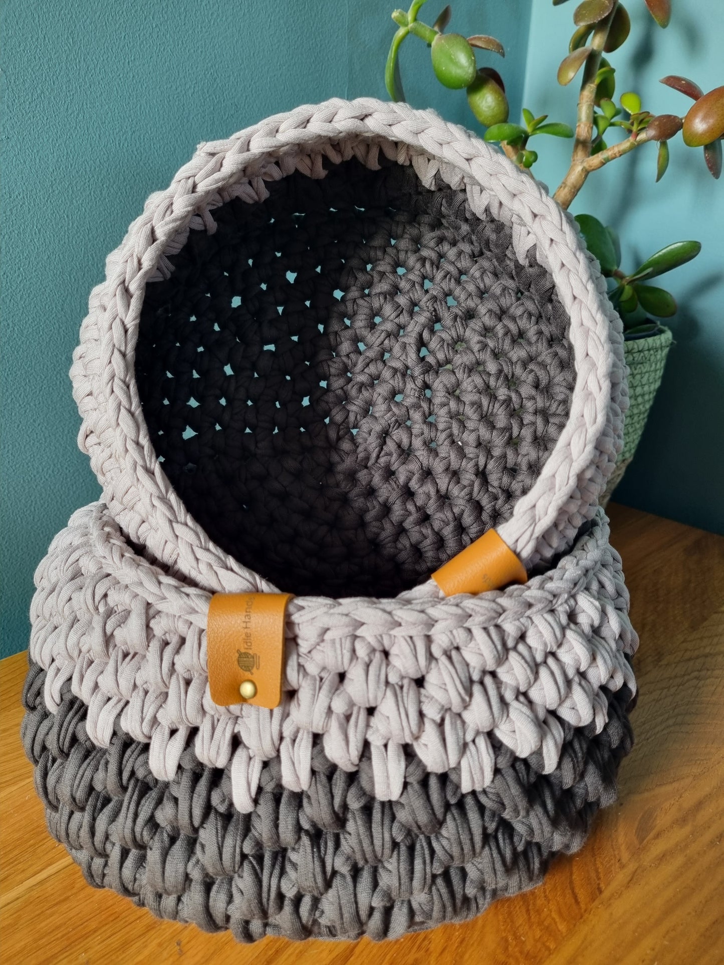 Pair of Crochet Baskets