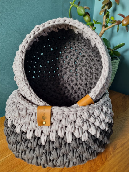 Pair of Crochet Baskets