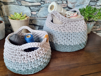 Pair of Crochet Baskets