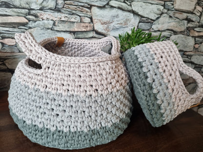 Pair of Crochet Baskets
