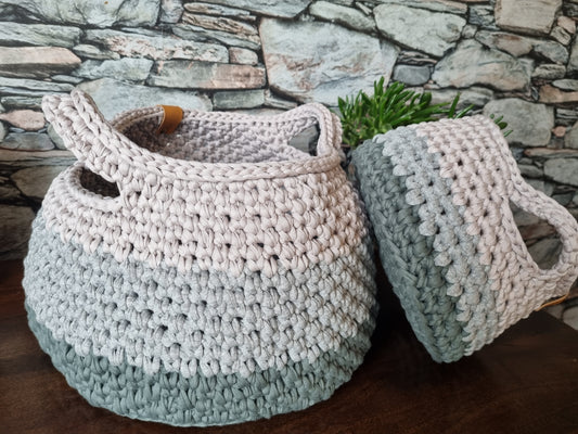 Pair of Crochet Baskets
