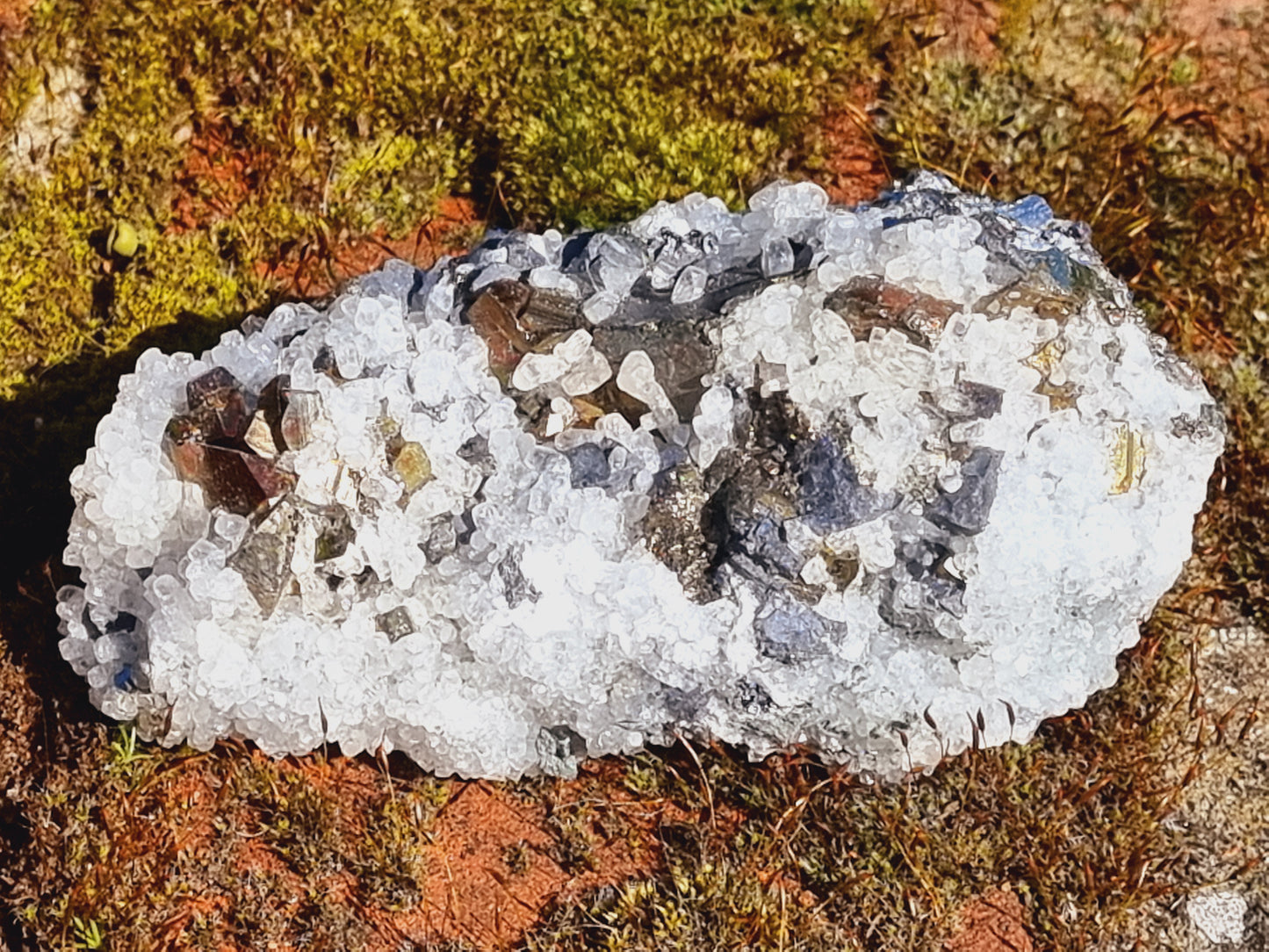 Quartz, Galena, Sphalerite and Pyrite cluster