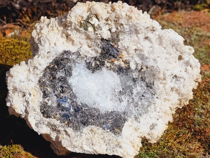 Quartz, Galena and Sphalerite with Pyrite and Mangano Chlorite