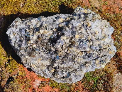 Galena, Pyrite and Needle Quartz