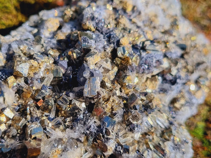Galena, Pyrite and Needle Quartz