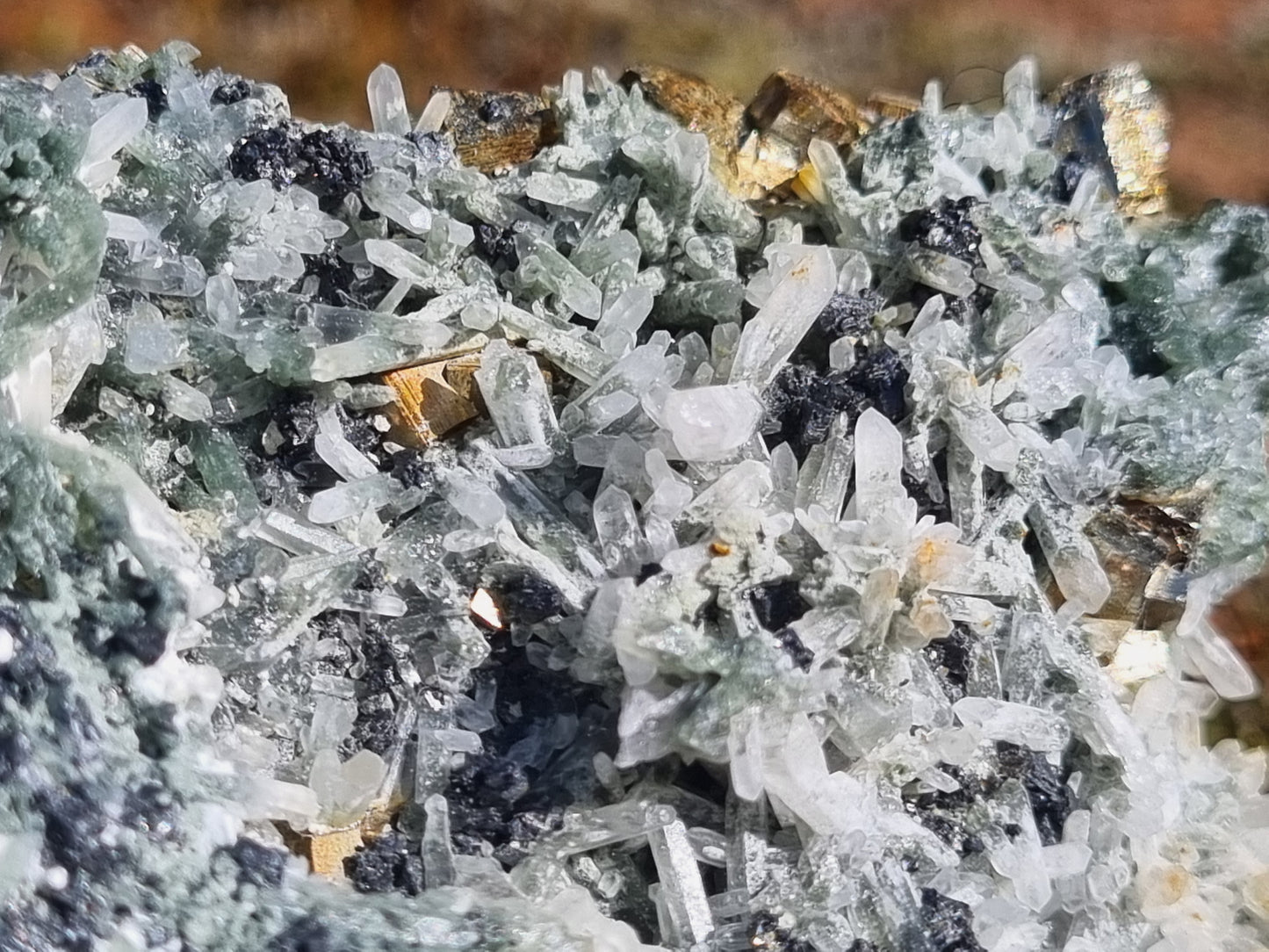 Sphalerite, Galena, Pyrite and Needle Quartz