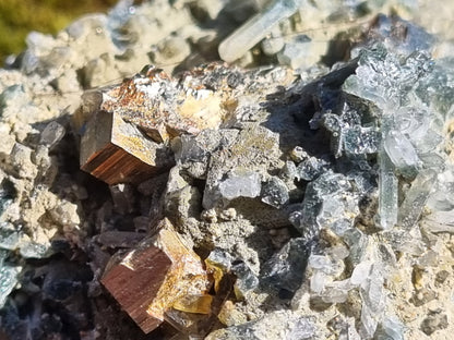 Sphalerite, Galena, Pyrite and Needle Quartz
