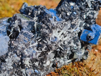 Silver Mirror Galena with Needle Quartz