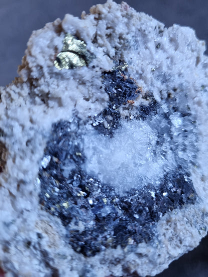 Quartz, Galena and Sphalerite with Pyrite and Mangano Chlorite