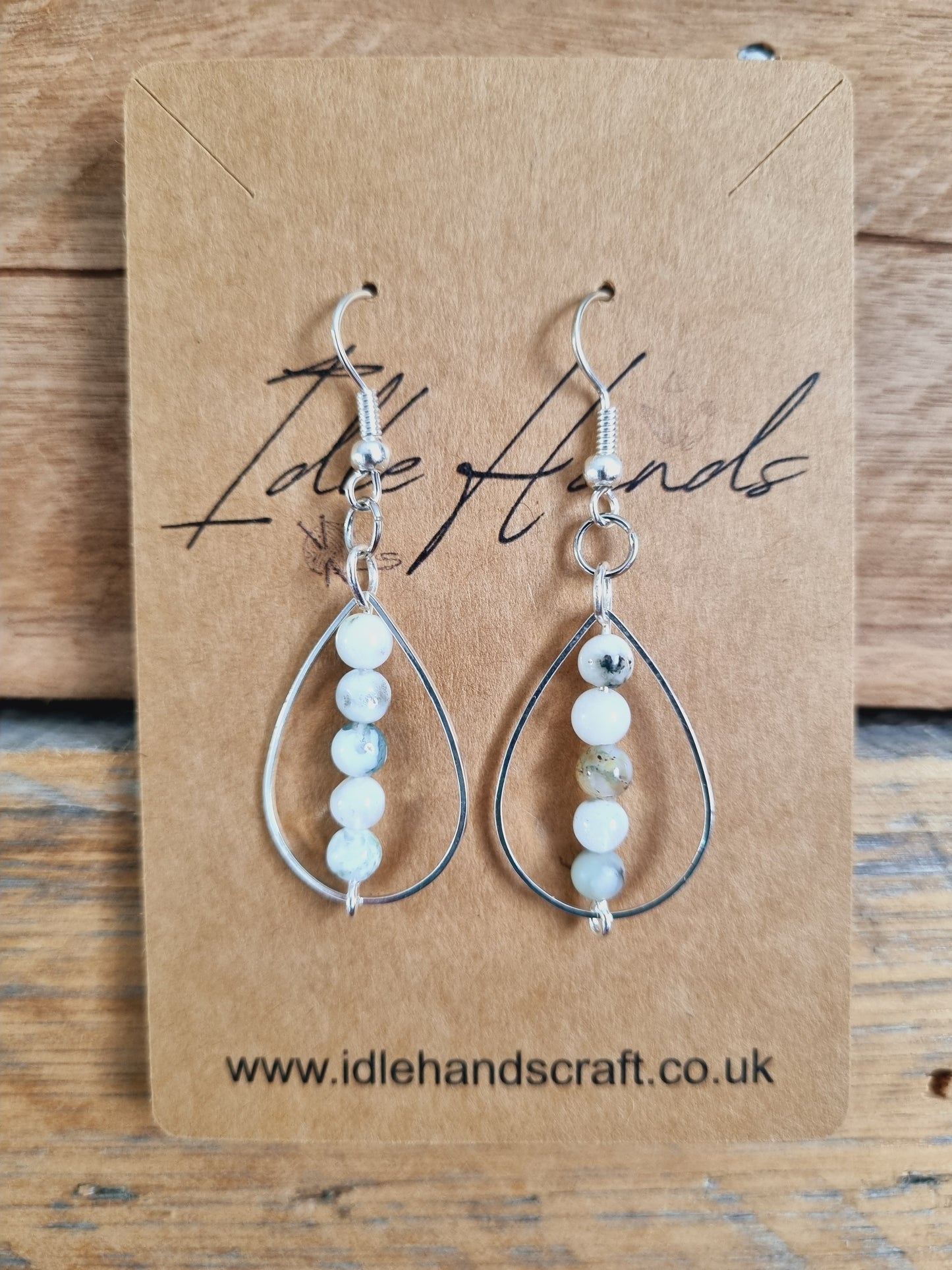 Silver plated teardrop earrings