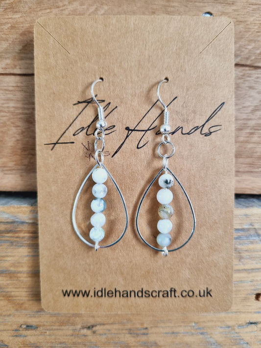 Silver plated teardrop earrings
