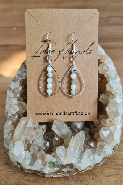 Silver plated teardrop earrings