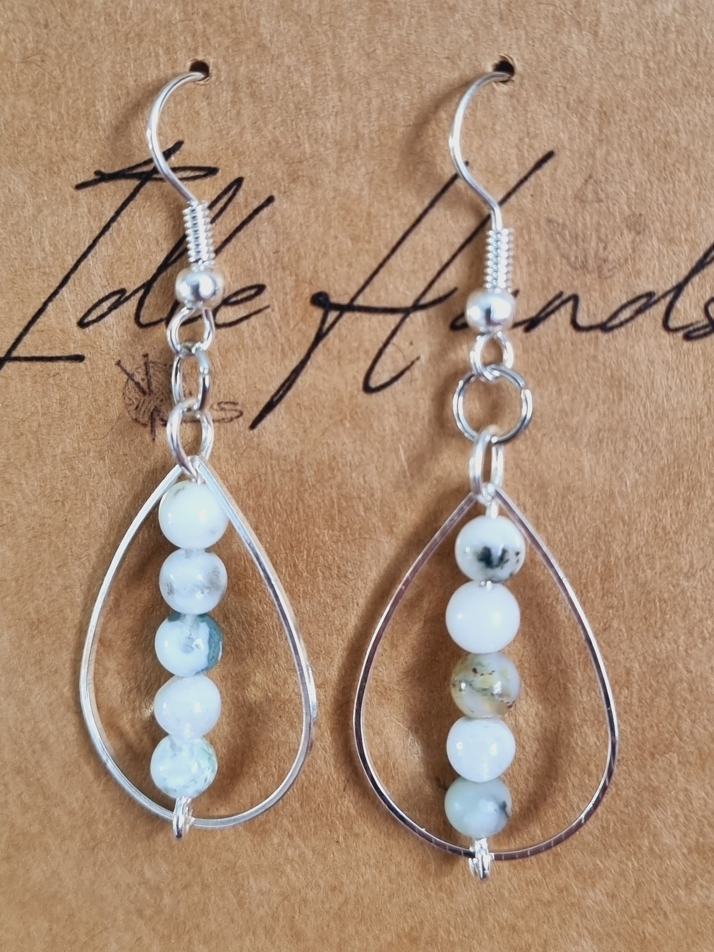 Silver plated teardrop earrings