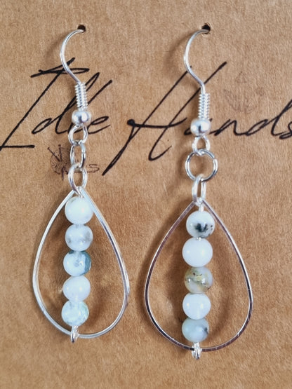 Silver plated teardrop earrings