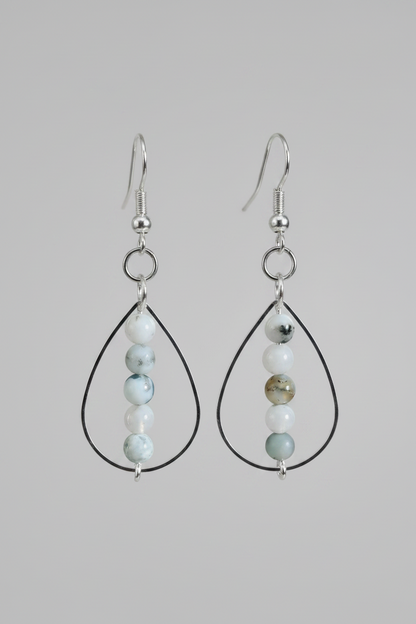Silver plated teardrop earrings