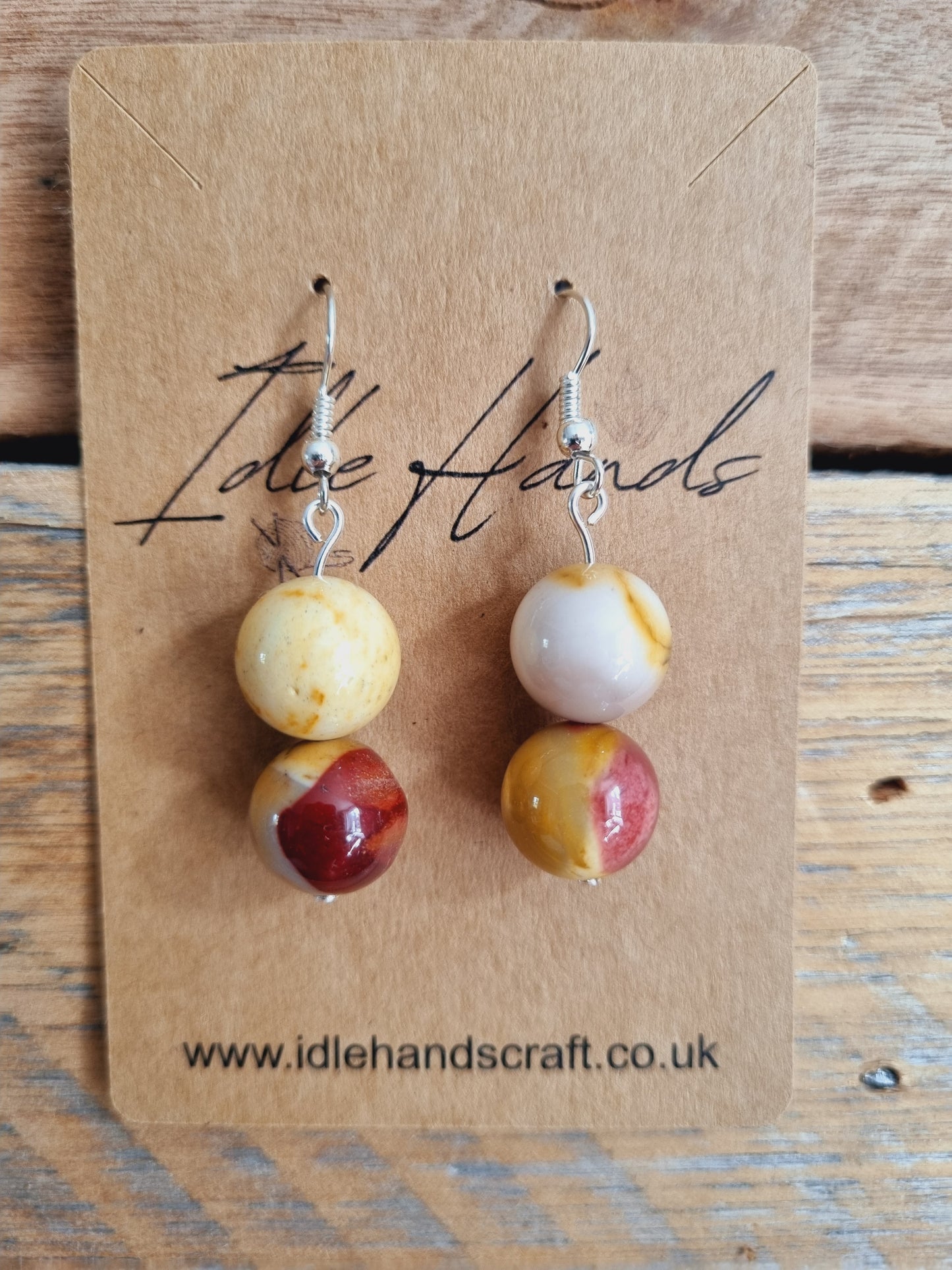 Mookaite Earrings and Bracelet Set