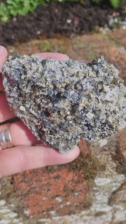 Galena, Pyrite and Needle Quartz