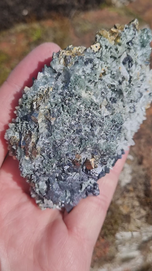 Sphalerite, Galena, Pyrite and Needle Quartz
