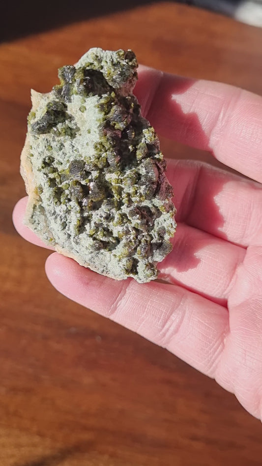 Epidote fans on Actinolite